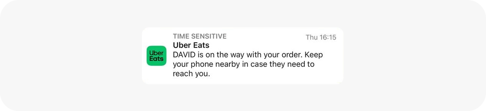 Delivery update automated push notification campaign